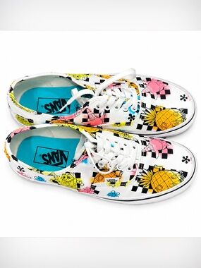 EUC!! Vans x SpongeBob Aye Aye Captain  Airbrush Canvas Low-Top Sneakers 7.5/9.0